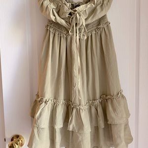 Strapless ruffle dress